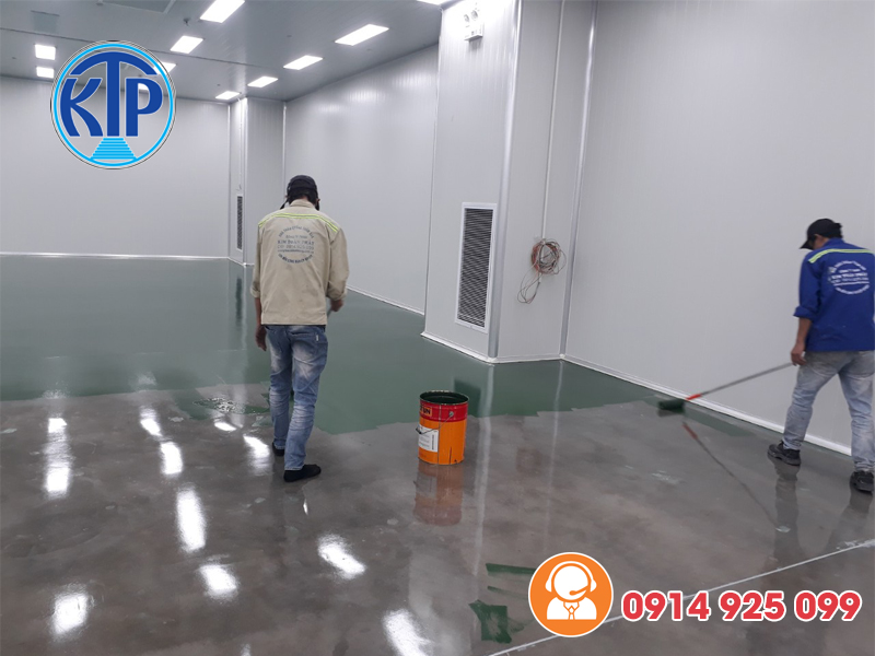 Sơn sàn epoxy kháng khuẩn cho Nhà Máy Sản Xuất Linh Kiện Hàng Không Vũ Trụ Sunshine - Đà Nẵng
