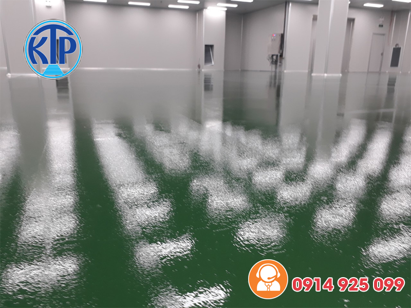 Sơn sàn epoxy kháng khuẩn cho Nhà Máy Sản Xuất Linh Kiện Hàng Không Vũ Trụ Sunshine - Đà Nẵng
