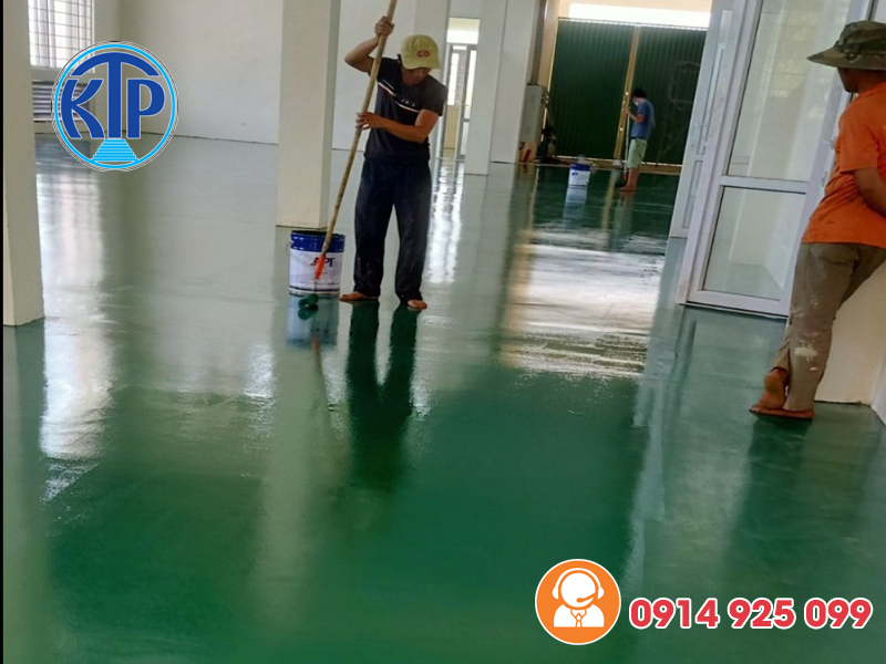 Sơn sàn epoxy kháng khuẩn cho Nhà Máy Sản Xuất Linh Kiện Hàng Không Vũ Trụ Sunshine - Đà Nẵng