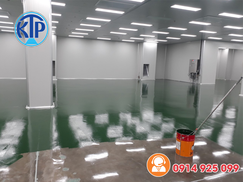 Sơn sàn epoxy kháng khuẩn cho Nhà Máy Sản Xuất Linh Kiện Hàng Không Vũ Trụ Sunshine - Đà Nẵng