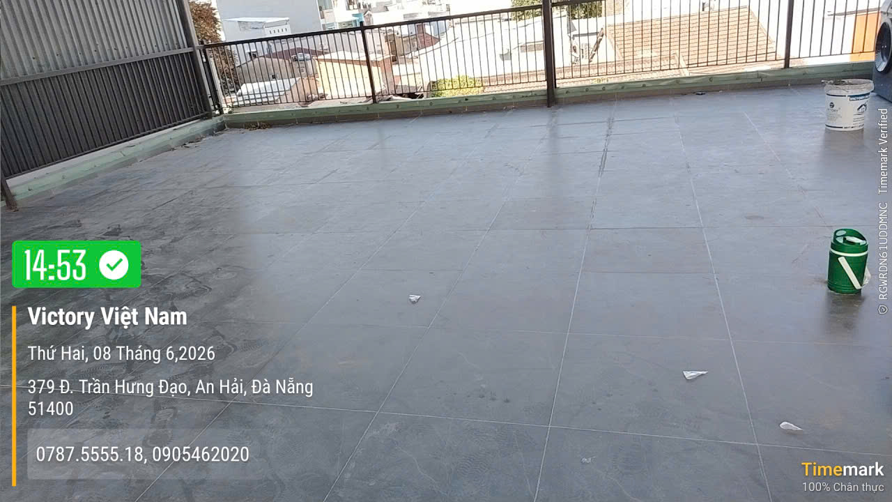Thi công chống thấm sàn mái, sàn nhà vệ sinh khách sạn đường Trần Hưng Đạo, TP Đà Nẵng  
