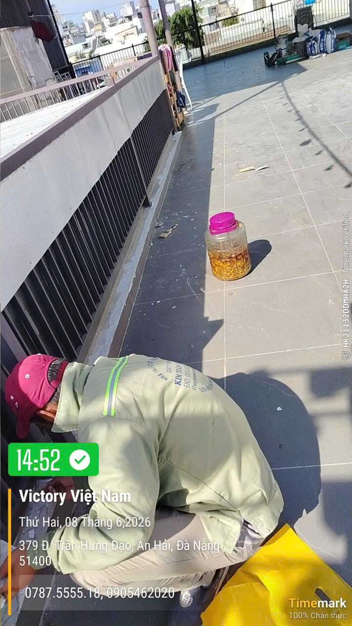 Thi công chống thấm sàn mái, sàn nhà vệ sinh khách sạn đường Trần Hưng Đạo, TP Đà Nẵng  