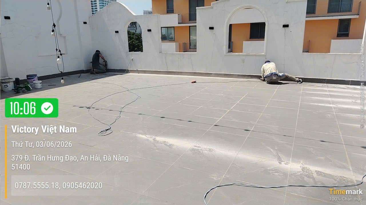 Thi công chống thấm sàn mái, sàn nhà vệ sinh khách sạn đường Trần Hưng Đạo, TP Đà Nẵng  