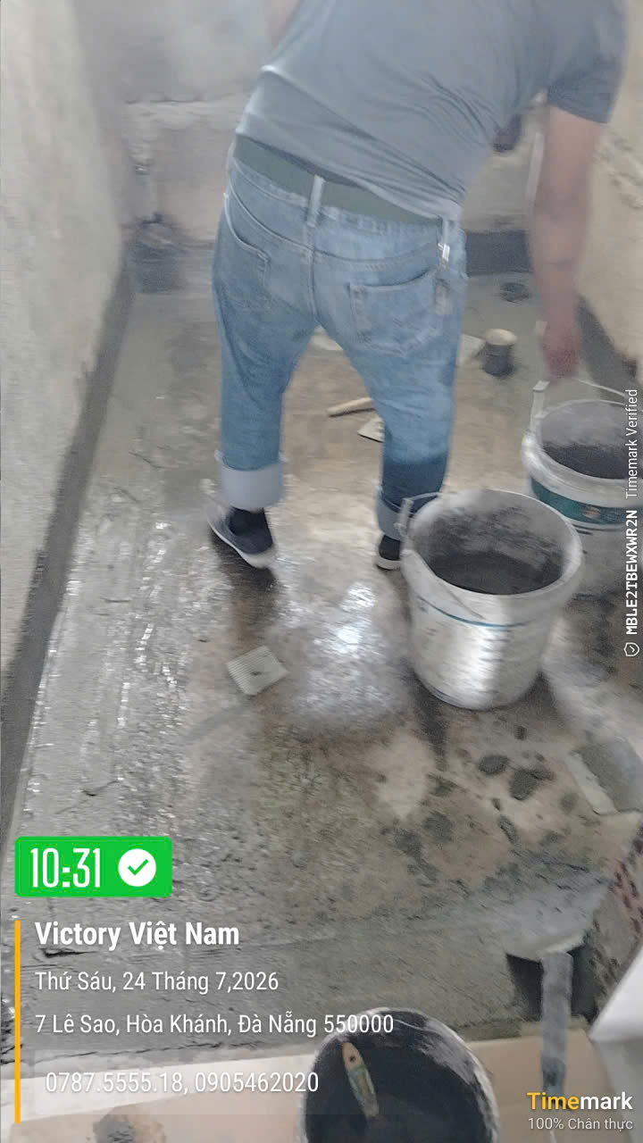 Chống thấm sàn và nhà vệ sinh công trình dân dụng đường Lê Sao, Đà Nẵng