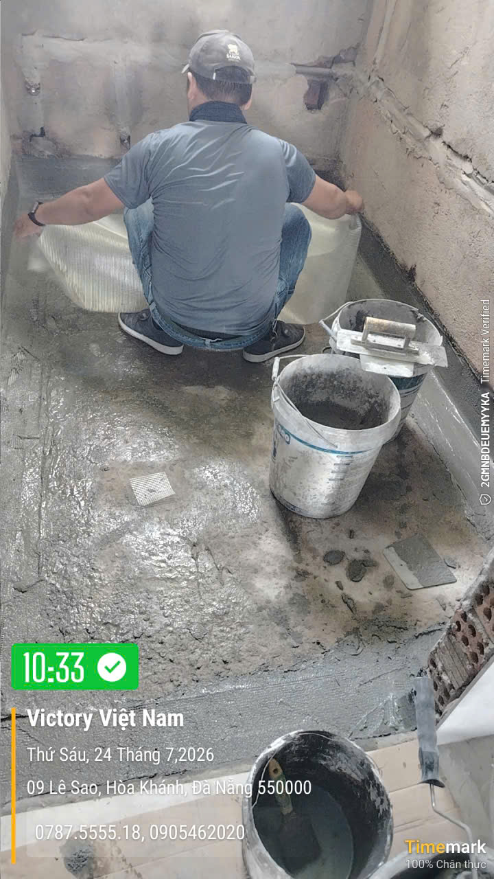 Chống thấm sàn và nhà vệ sinh công trình dân dụng đường Lê Sao, Đà Nẵng