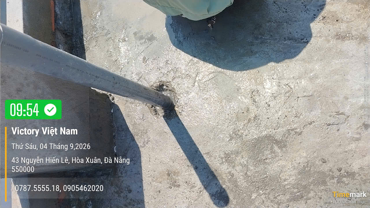 Công trình nhà phố đ.Nguyễn Hiến Lê: Vữa chống thấm Victory giải pháp chống thấm toàn diện