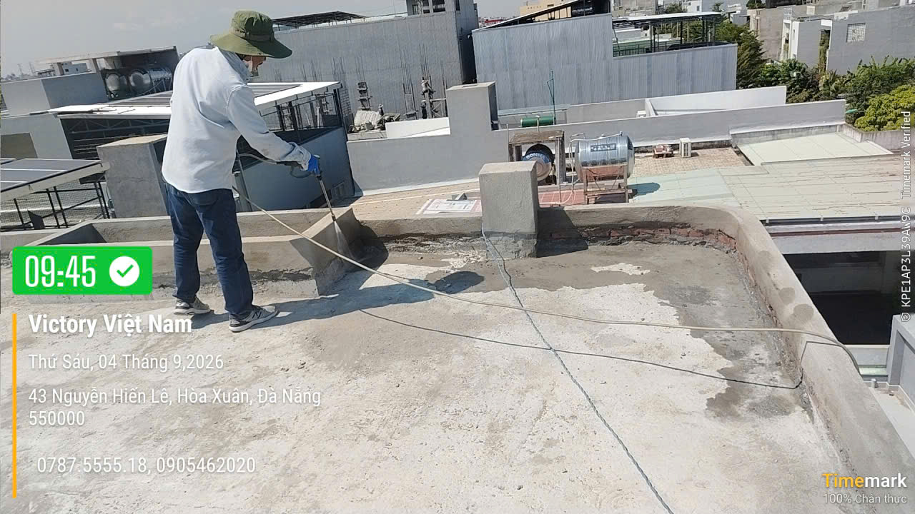 Công trình nhà phố đ.Nguyễn Hiến Lê: Vữa chống thấm Victory giải pháp chống thấm toàn diện