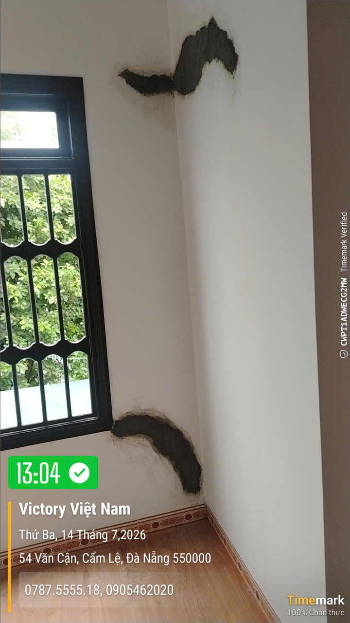 Chống thấm nhà vệ sinh và tường nội ngoại thất nhà dân dụng tại Văn Cận, Đà Nẵng