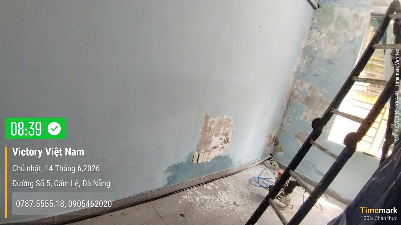Thi công chống thấm tường nội ngoại thất, sơn nội ngoại thất cho công ty Điện Lực Đà Nẵng