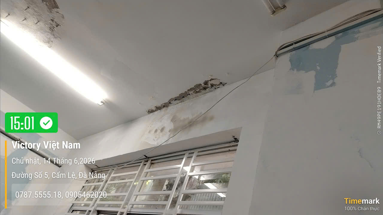 Thi công chống thấm tường nội ngoại thất, sơn nội ngoại thất cho công ty Điện Lực Đà Nẵng
