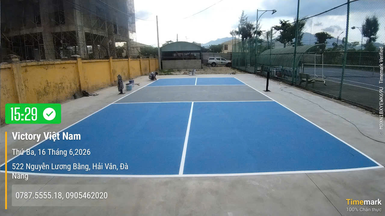 Thi công sơn epoxy sân pickleball tại Đà Nẵng