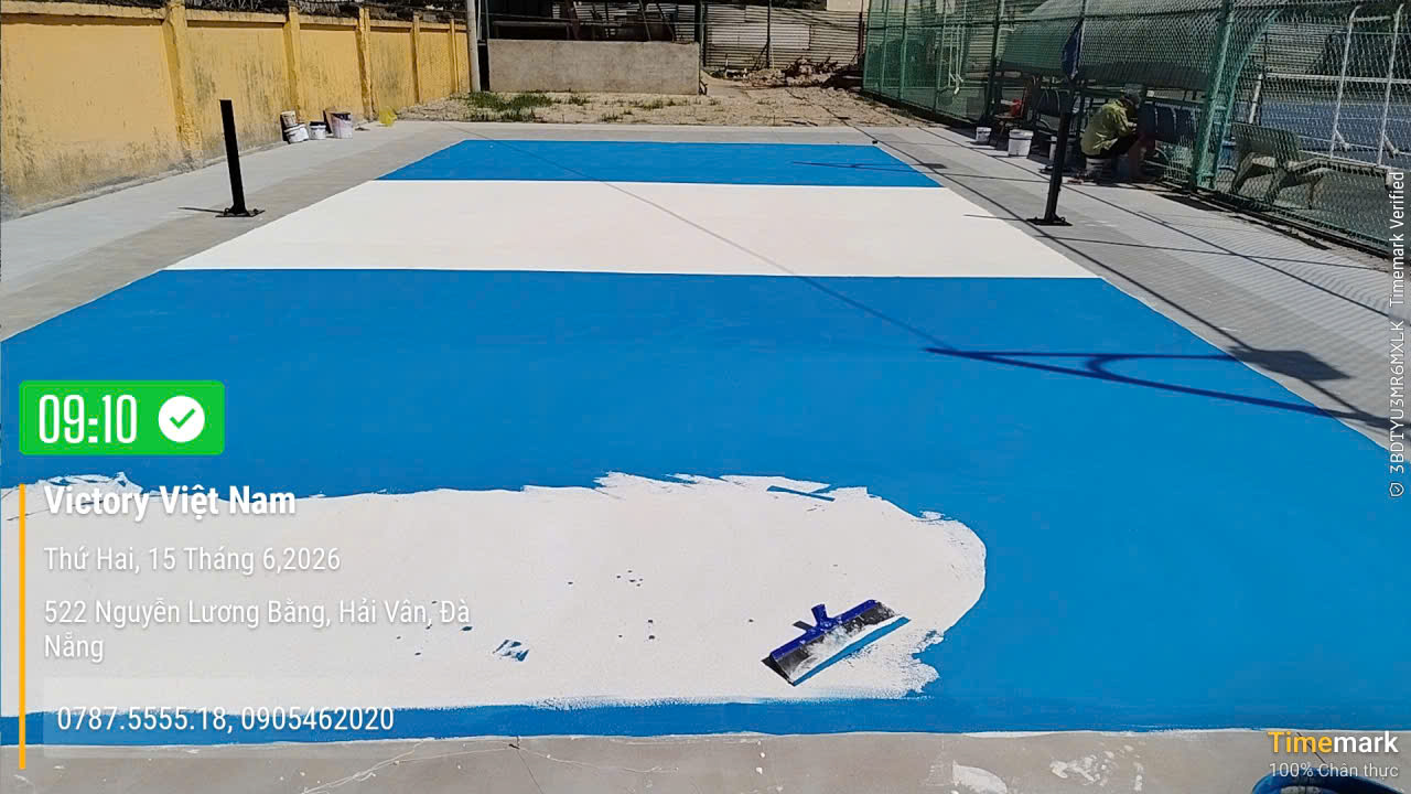 Thi công sơn epoxy sân pickleball tại Đà Nẵng