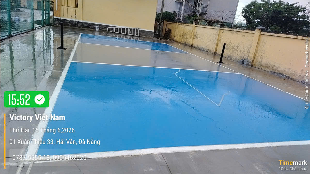 Thi công sơn epoxy sân pickleball tại Đà Nẵng