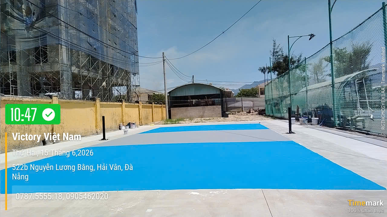 Thi công sơn epoxy sân pickleball tại Đà Nẵng