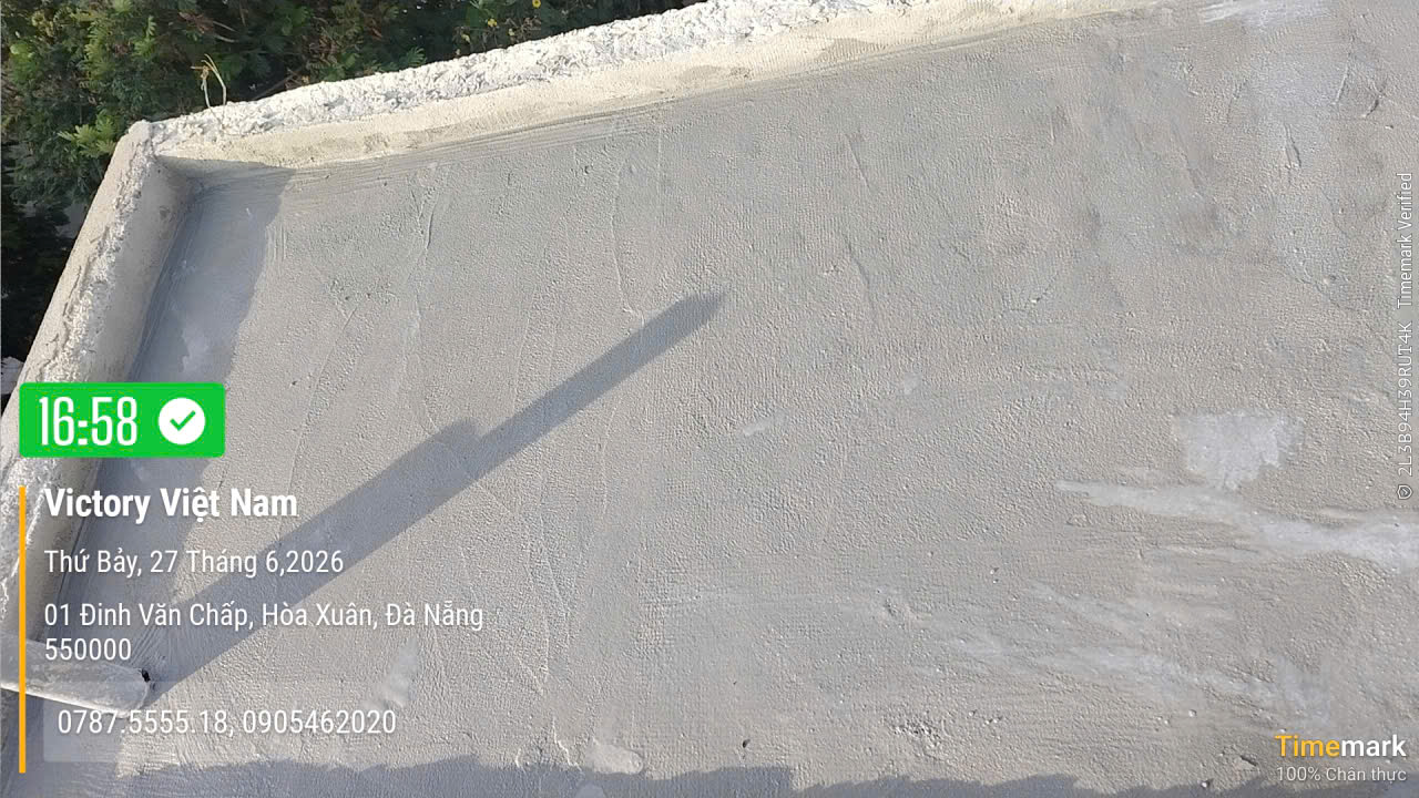 Thi công chống thấm sàn mái cho nhà dân dụng đường Đinh Văn Chấp,TP Đà Nẵng
