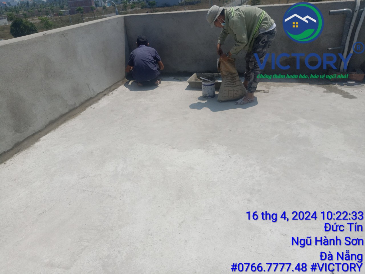 Chống thấm sàn gốc xi măng cho nhà mới xây của đôi vợ chồng trẻ