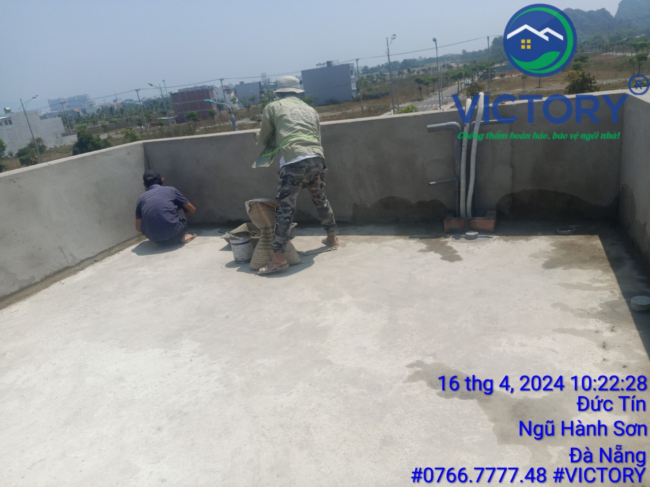 Chống thấm sàn gốc xi măng cho nhà mới xây của đôi vợ chồng trẻ