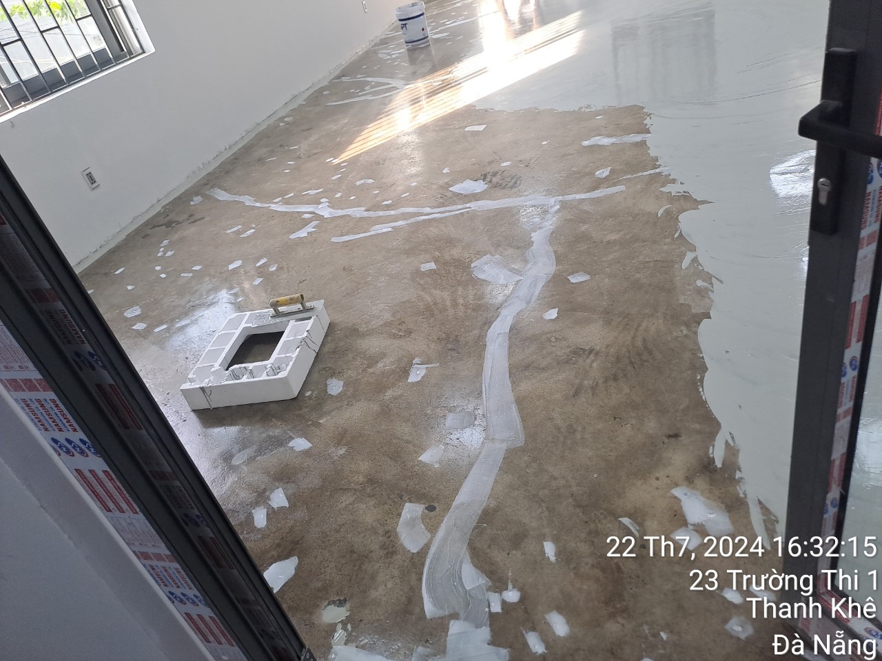 Sơn sàn Epoxy toà Building cực đẹp gần sân bay Đà Nẵng
