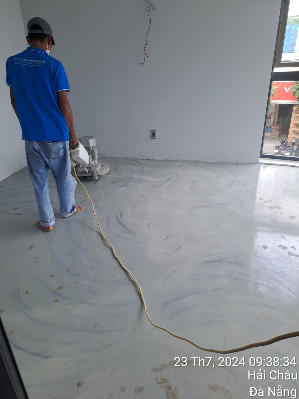 Sơn sàn Epoxy toà Building cực đẹp gần sân bay Đà Nẵng