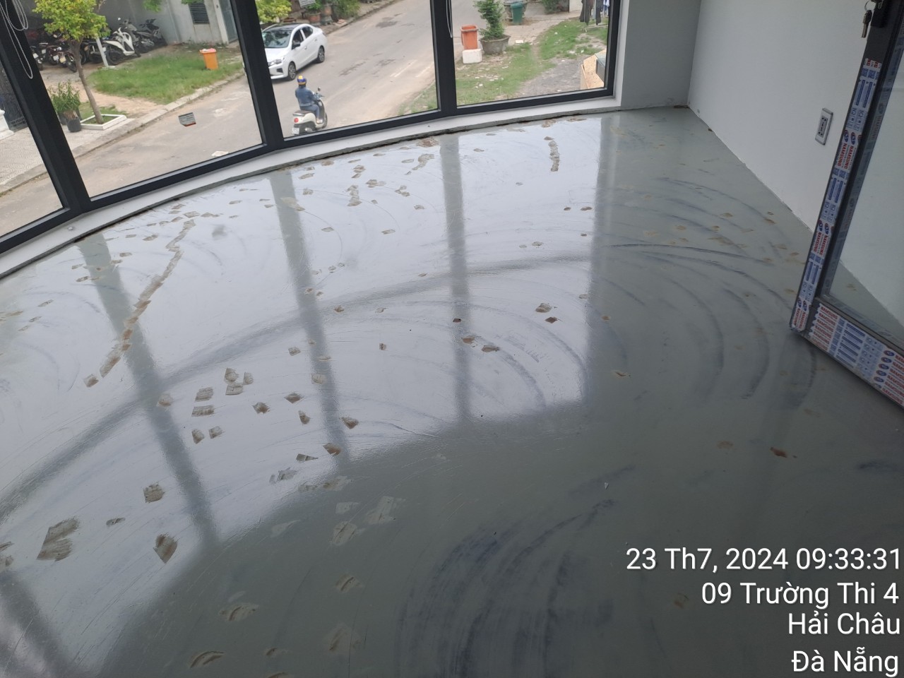 Sơn sàn Epoxy toà Building cực đẹp gần sân bay Đà Nẵng