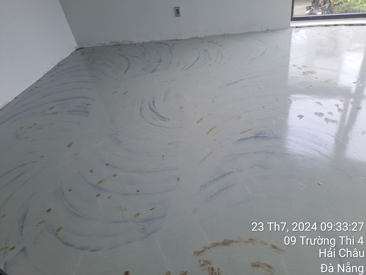 Sơn sàn Epoxy toà Building cực đẹp gần sân bay Đà Nẵng