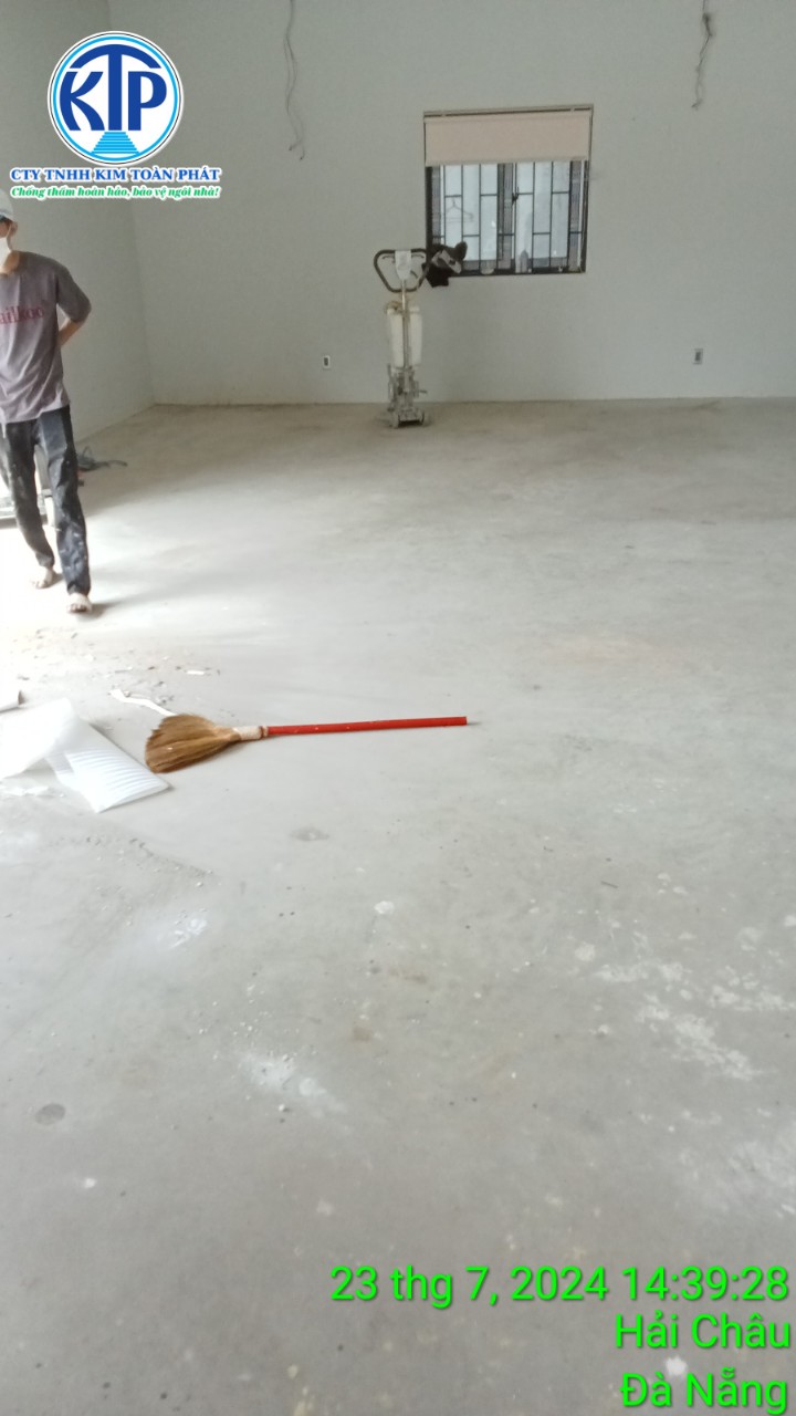 Sơn sàn Epoxy toà Building cực đẹp gần sân bay Đà Nẵng