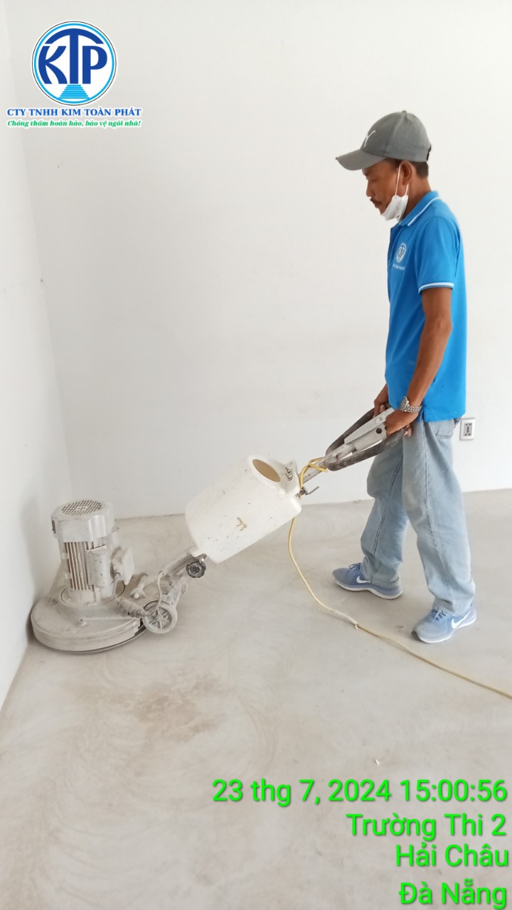 Sơn sàn Epoxy toà Building cực đẹp gần sân bay Đà Nẵng