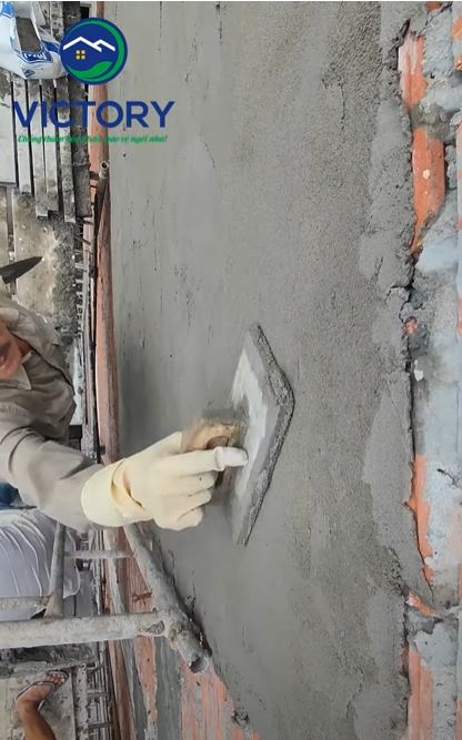 Xoa bề mặt tường sau khi tô mà không cần dùng hồ khô | Xi-măng chống thấm Victory G20