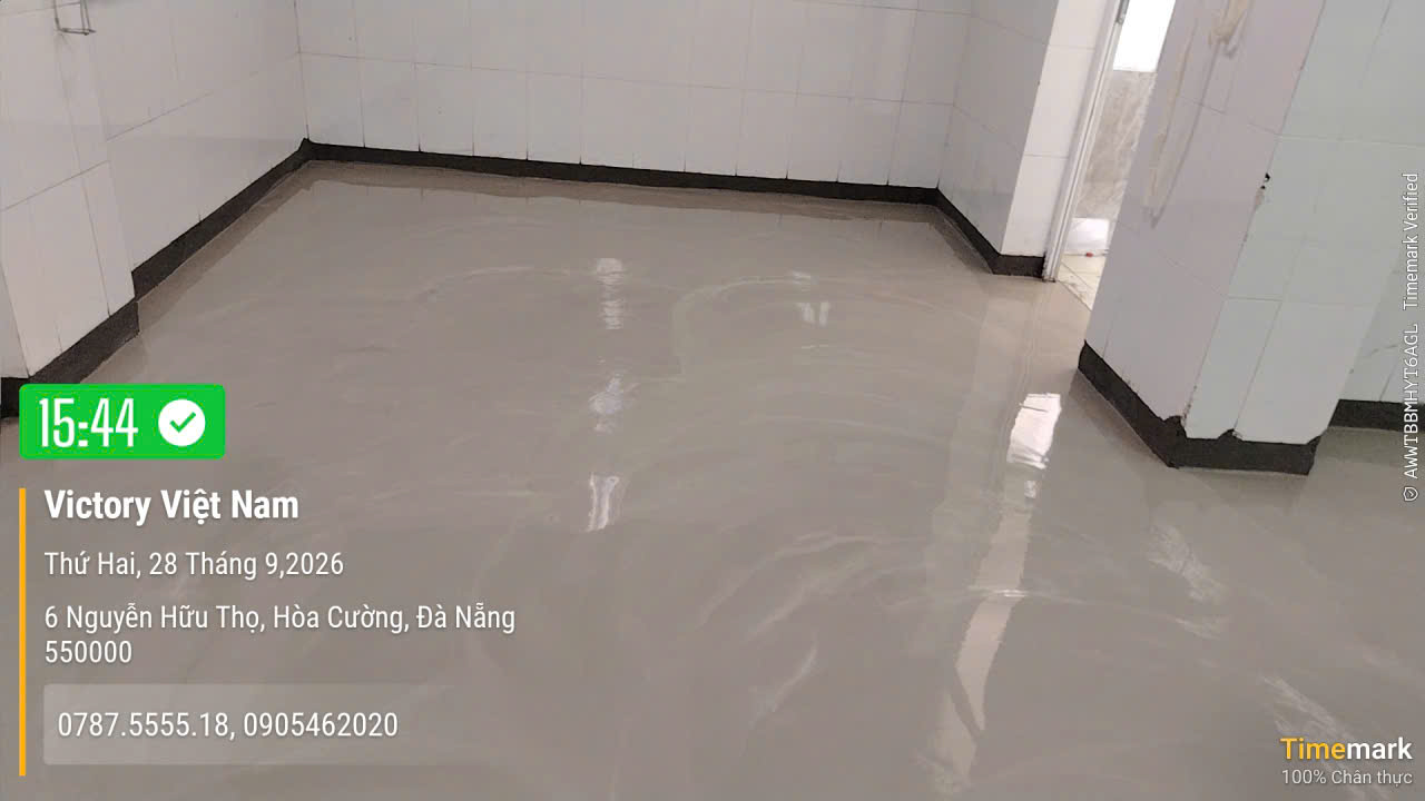 Thi công vữa tự san phẳng cho bệnh viên Quân Y Đà Nẵng